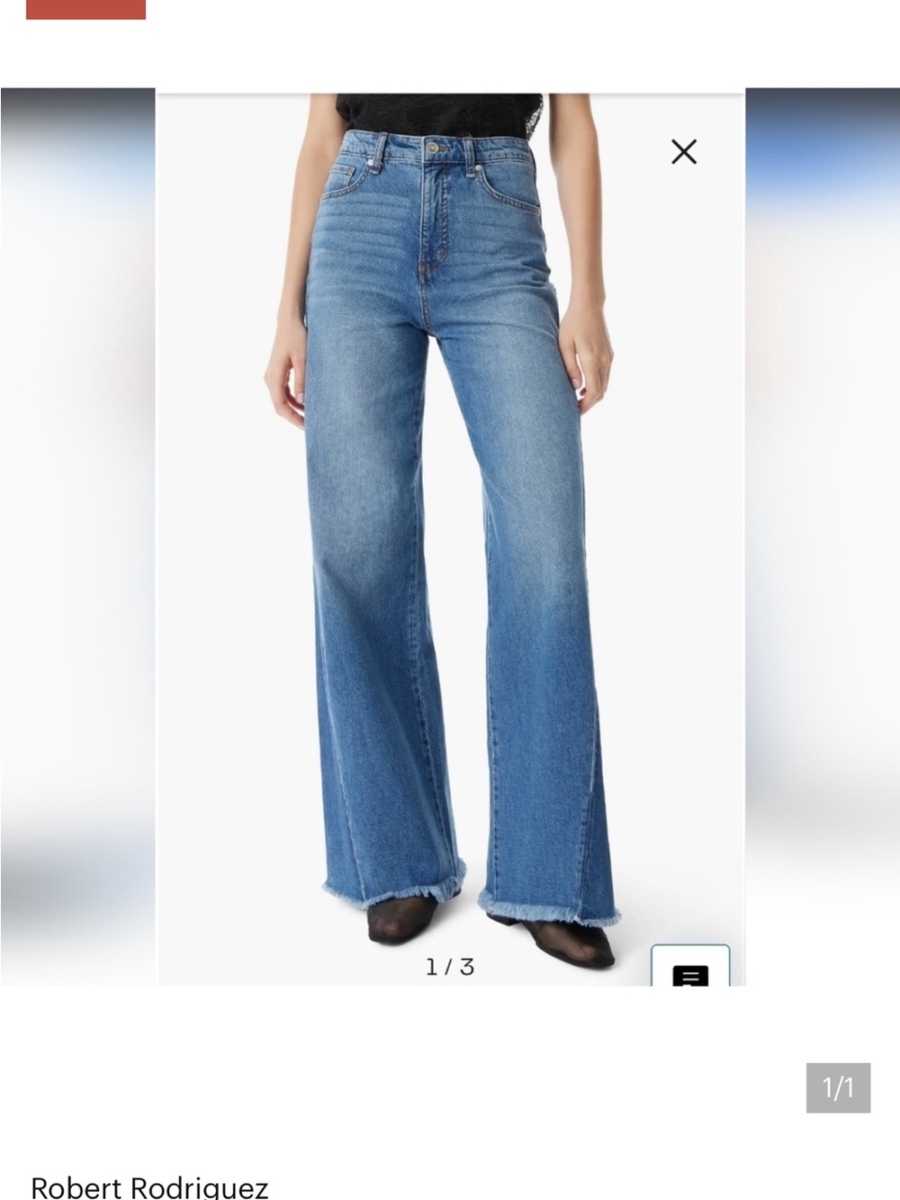 Robert Rodriguez Light Blue High-Rise Wide Leg Jeans